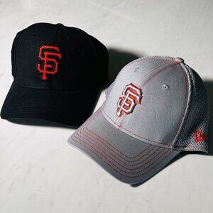 San Francisco Giants New Era Hat Cap Medium Large M / L 39Thirty - Lot of 2 SF